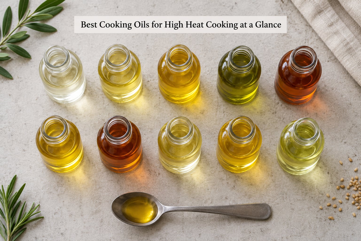Best Cooking Oils for High Heat Cooking at a Glance