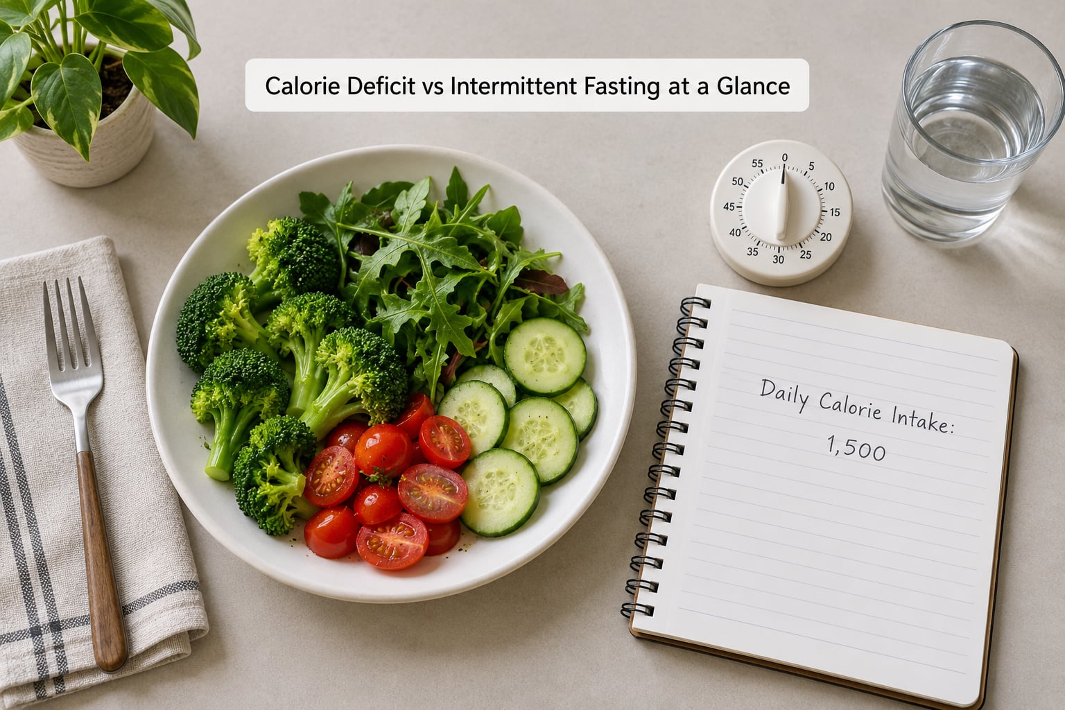 Calorie Deficit vs Intermittent Fasting at a Glance