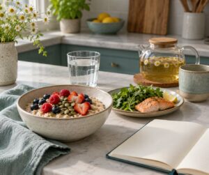 how to lower cortisol naturally through food and routine