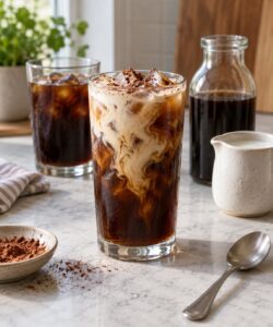 how to make a low calorie iced coffee at home