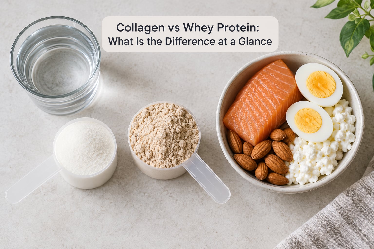 Collagen vs Whey Protein: What Is the Difference at a Glance