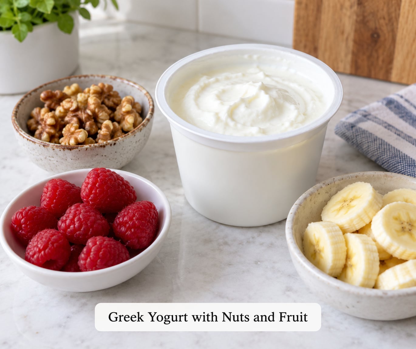 Greek Yogurt with Nuts and Fruit