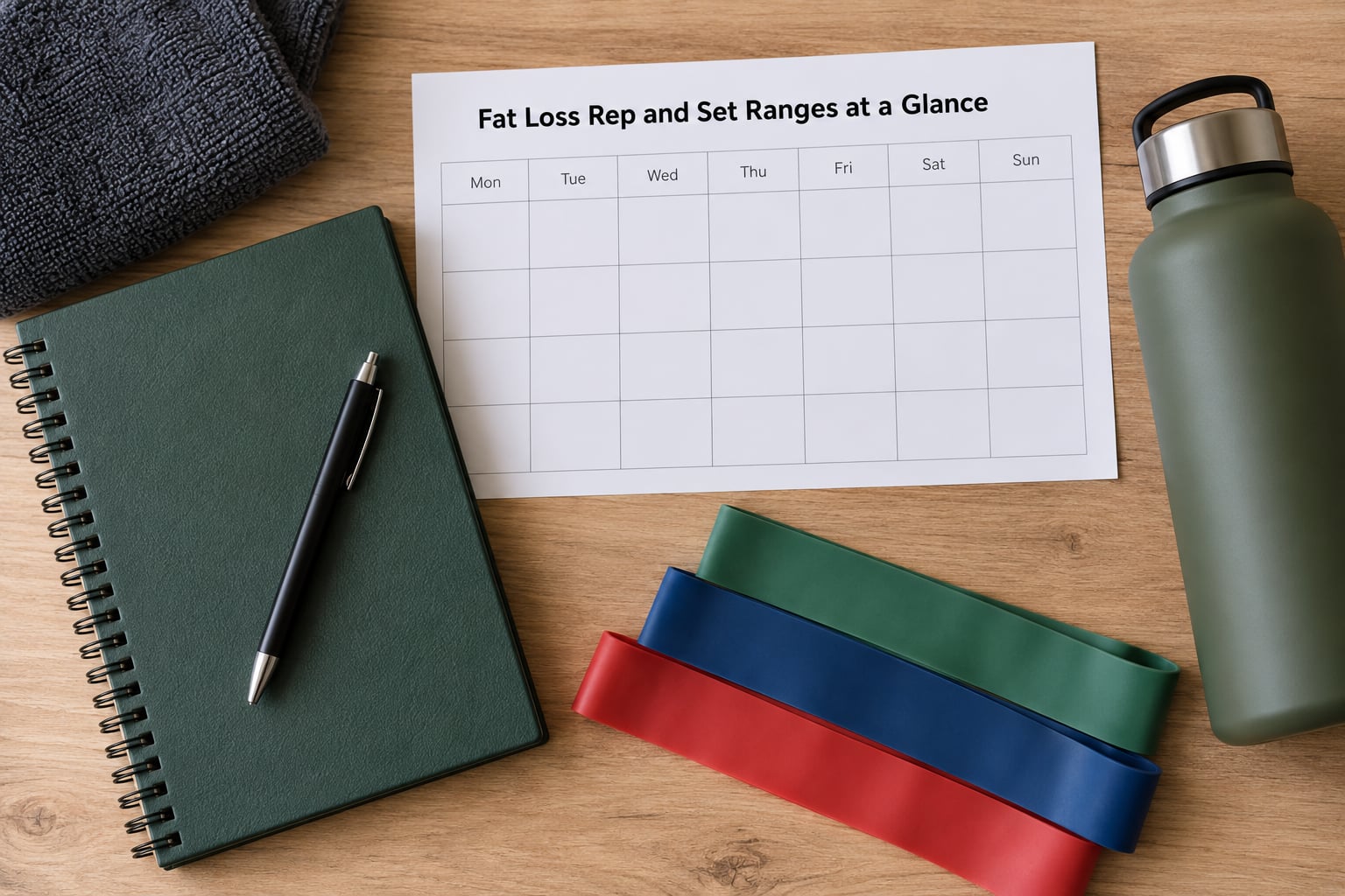 Fat Loss Rep and Set Ranges at a Glance