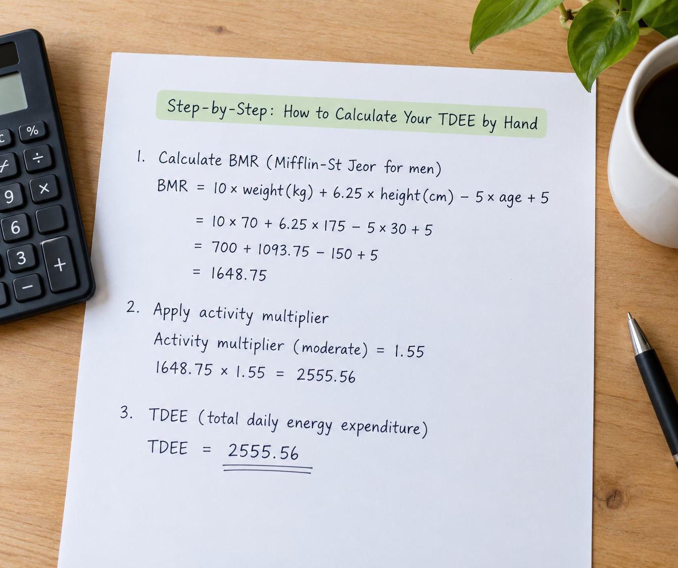 Step-by-Step: How to Calculate Your TDEE by Hand