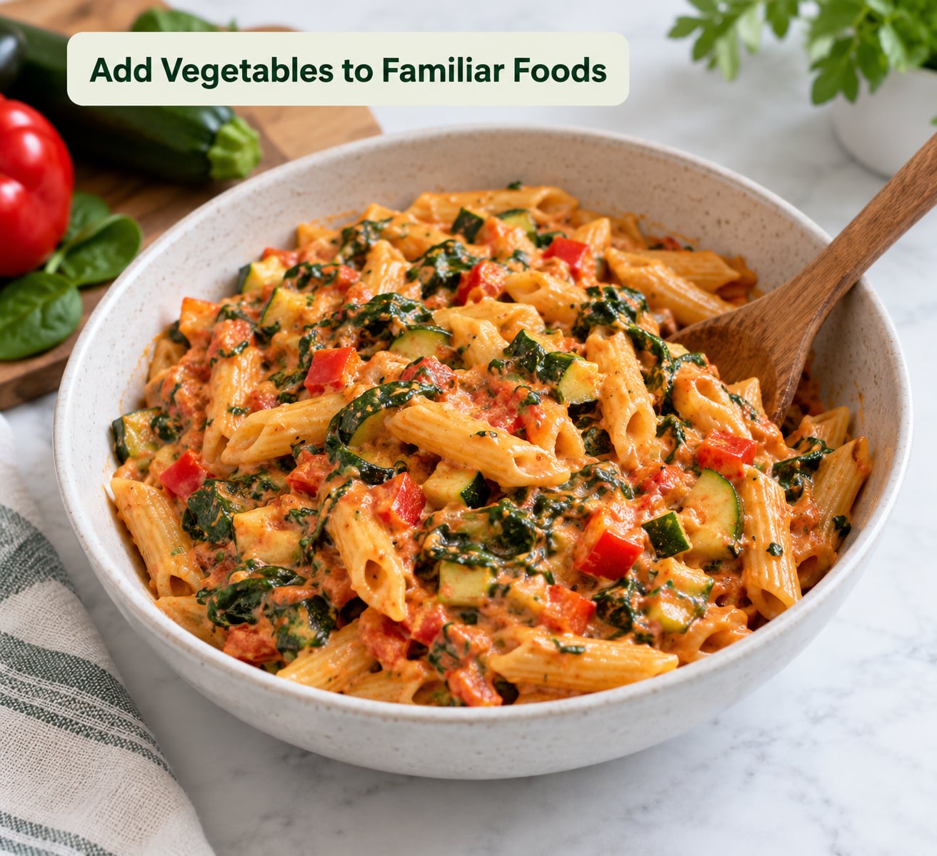 Add Vegetables to Familiar Foods