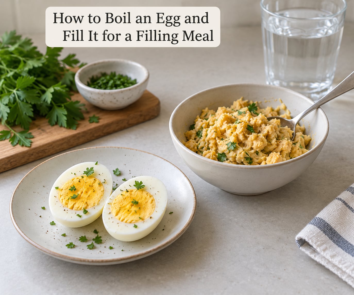 How to Boil an Egg and Fill It for a Filling Meal