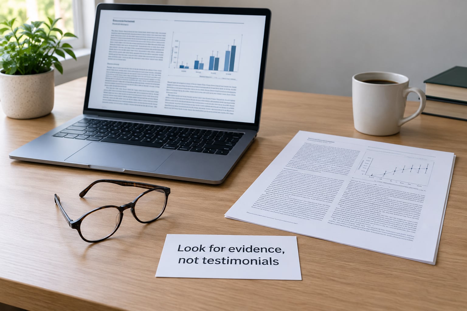 Look for evidence, not testimonials
