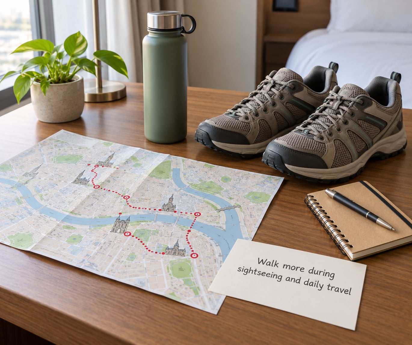Walk more during sightseeing and daily travel