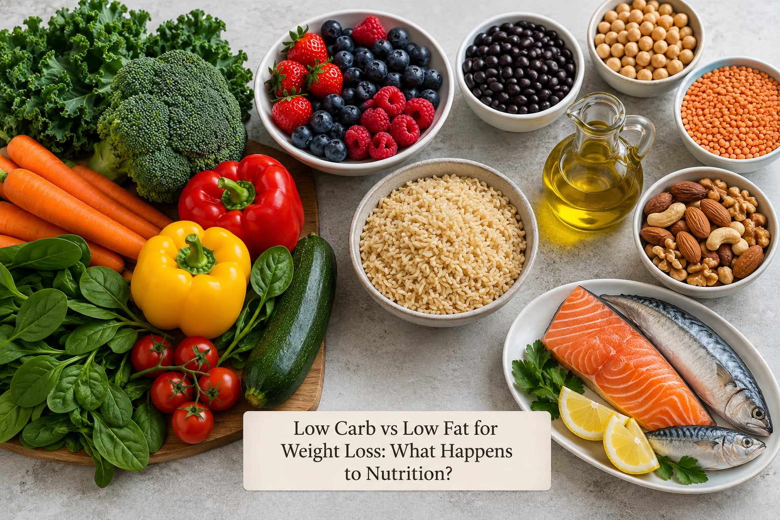 Low Carb vs Low Fat for Weight Loss: What Happens to Nutrition?