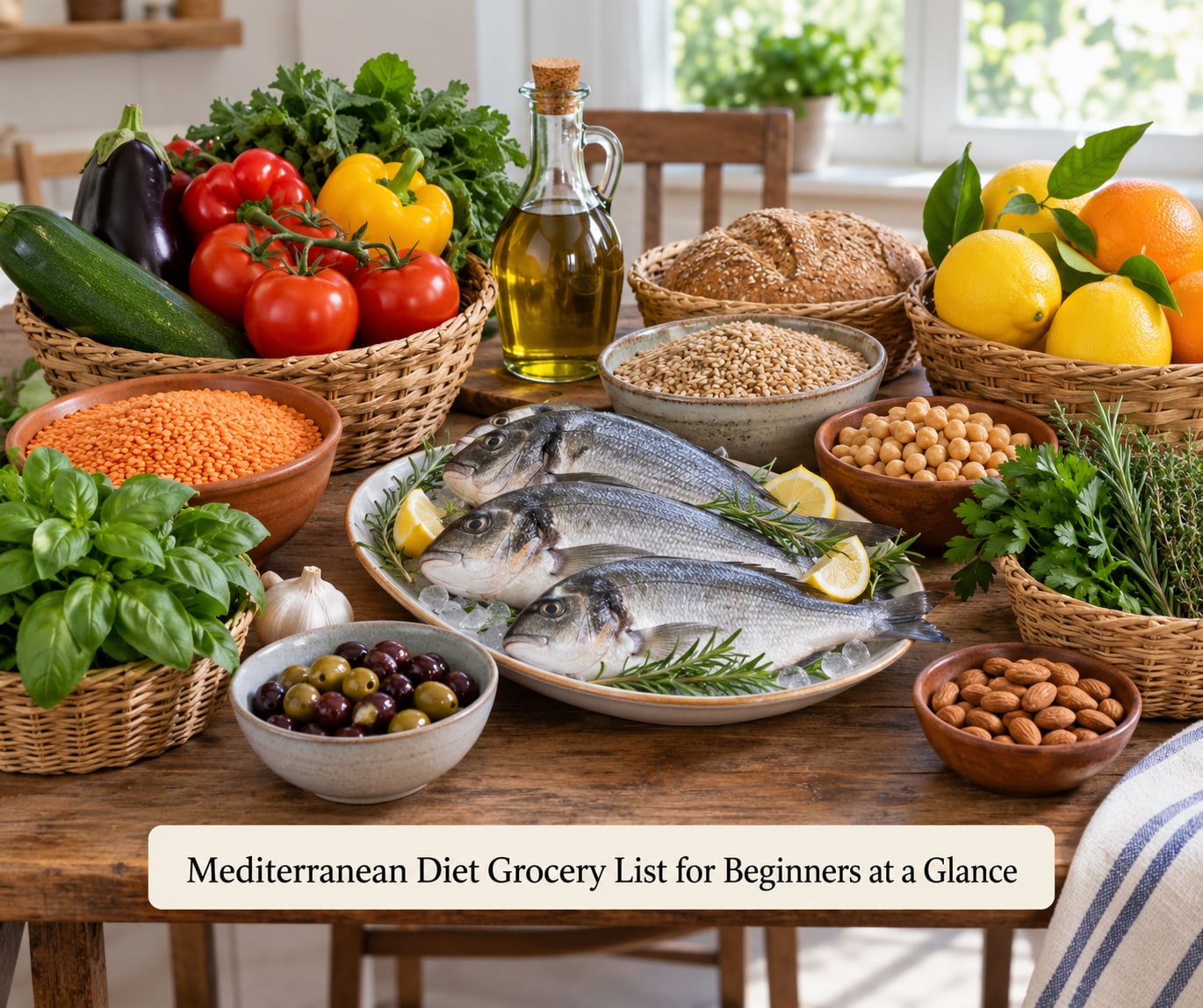 Mediterranean Diet Grocery List for Beginners at a Glance