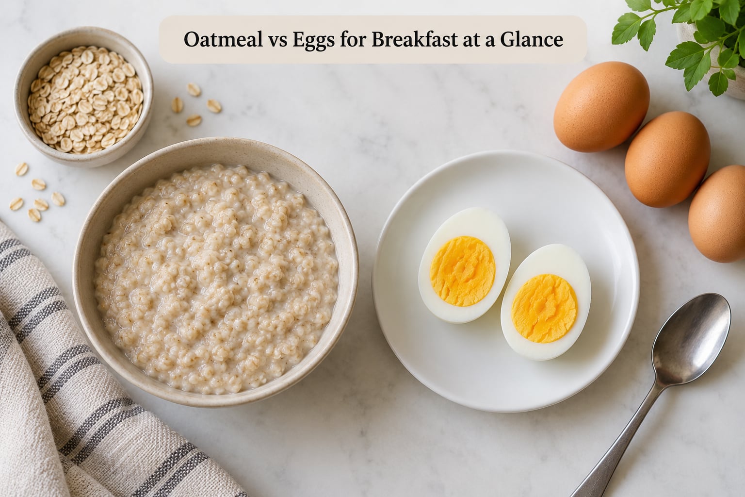Oatmeal vs Eggs for Breakfast at a Glance