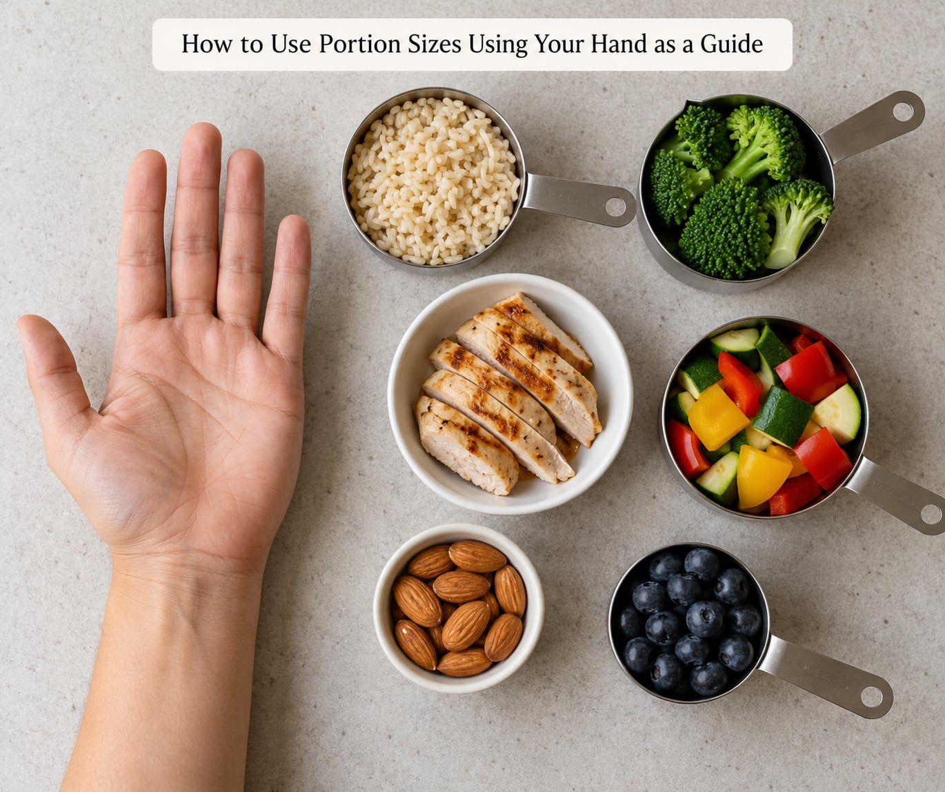 How to Use Portion Sizes Using Your Hand as a Guide