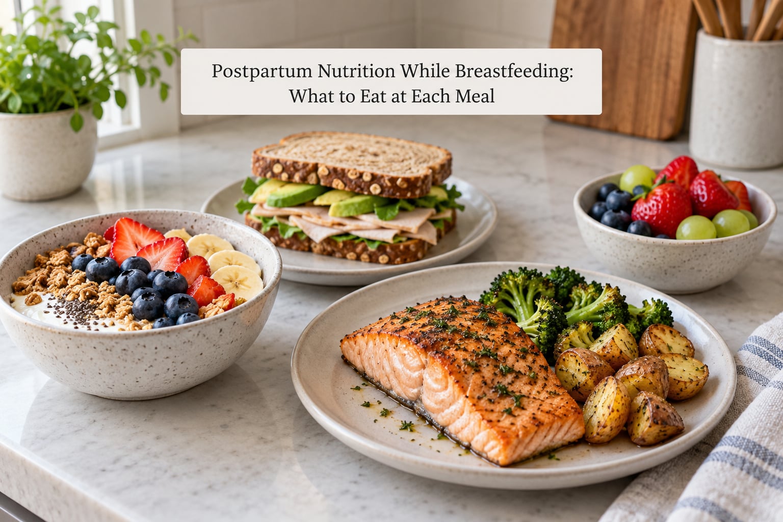 Postpartum Nutrition While Breastfeeding: What to Eat at Each Meal