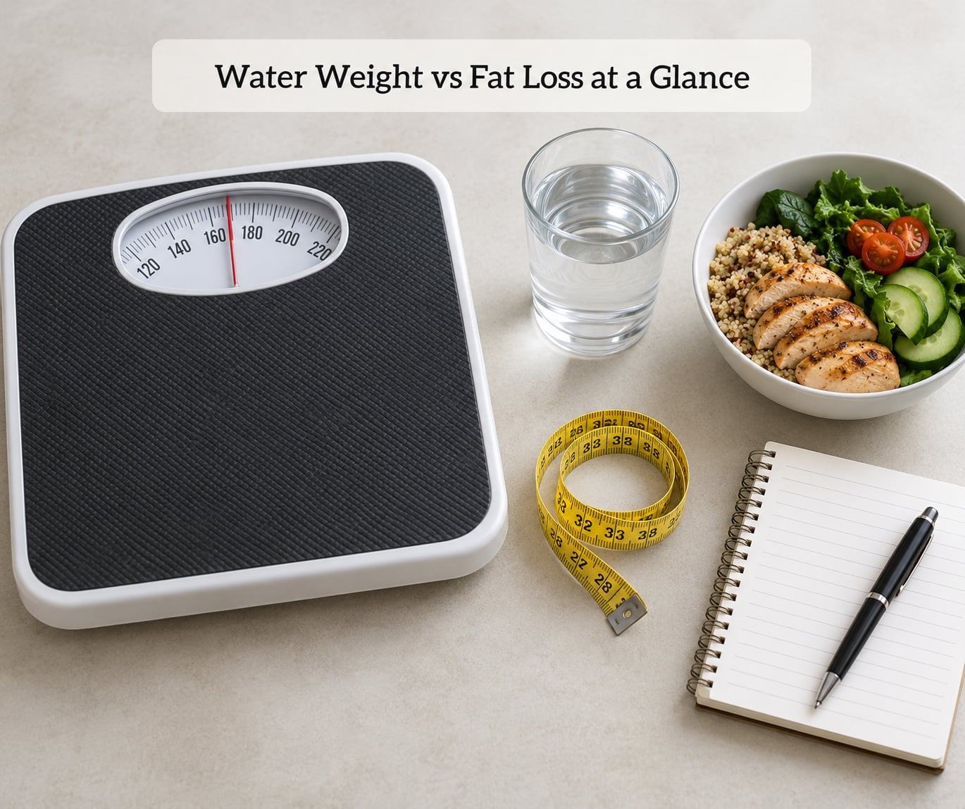 Water Weight vs Fat Loss at a Glance