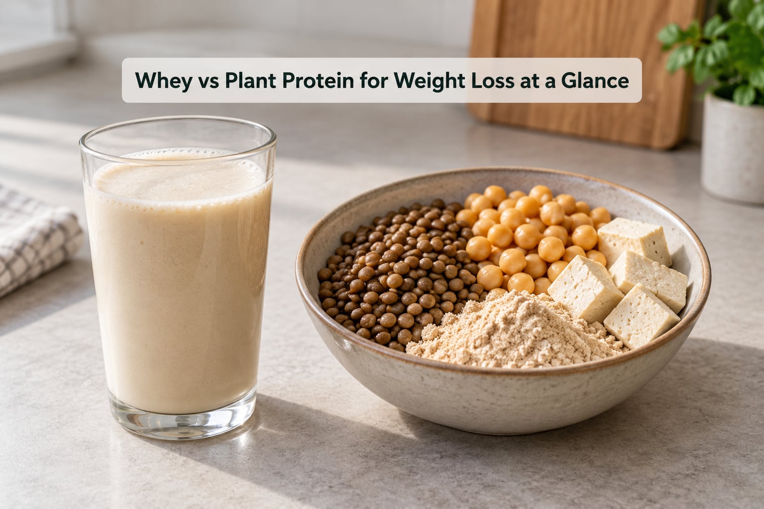 Whey vs Plant Protein for Weight Loss at a Glance